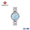 Blaues Zifferblatt Saphirglas Alle Edelstahl New Design Girls Watch